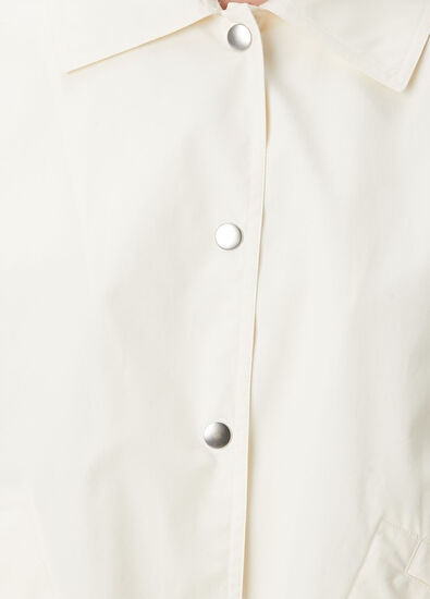 Jil Sander Krem Logo Baskılı Ceket - 5