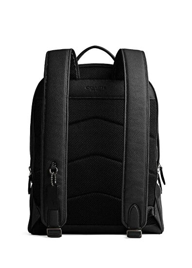 Siyah Erkek Deri Sırt Çantası - Görsel 5