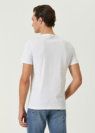 Beymen Club White Sea Printed Sail Embroidered T-Shirt - 5