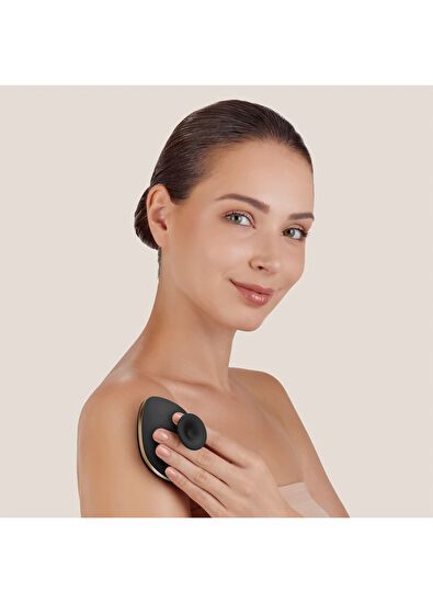 Geske Body Brush Siyah 4'ü 1 Arada Metal Detaylı Vücut Fırçası - 5