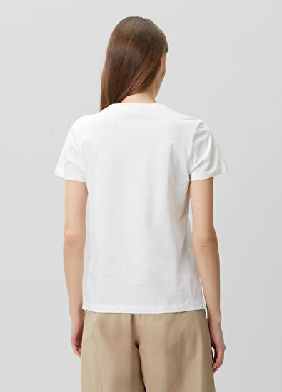 Beymen Club Beyaz Dökümlü T-shirt - 5