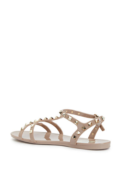 Valentino Garavani Summer Rockstud Pudra Troklu Kadın Plaj Terliği - 3
