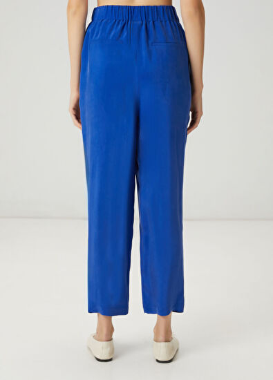 Beymen Club Mavi Cupro Havuç Pantolon - 4