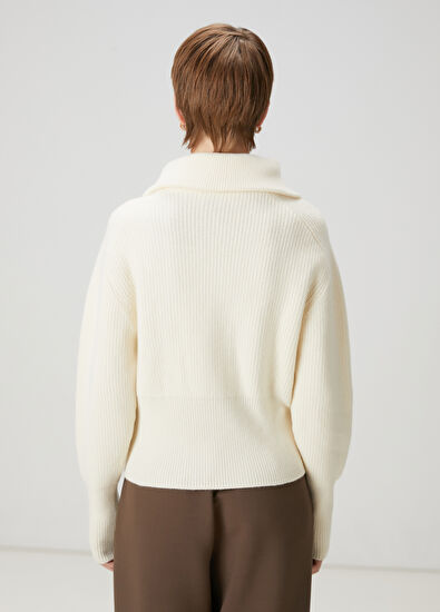 Beymen Club Ecru Embroidered Wool Cardigan - 4