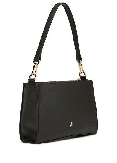 Beymen Club Simone Siyah Logolu Kadın Omuz Çantası - 3