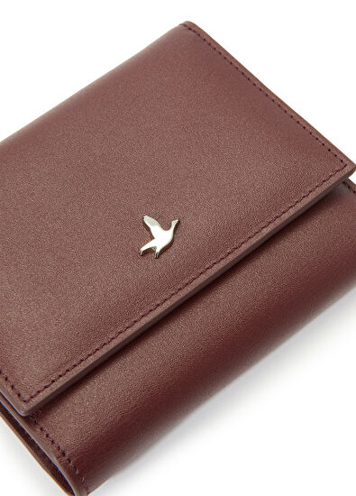 Beymen Club Burgundy Small Women's Leather Wallet - 5