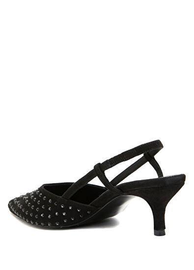Beymen Club Black Stone Leather Heels - 3