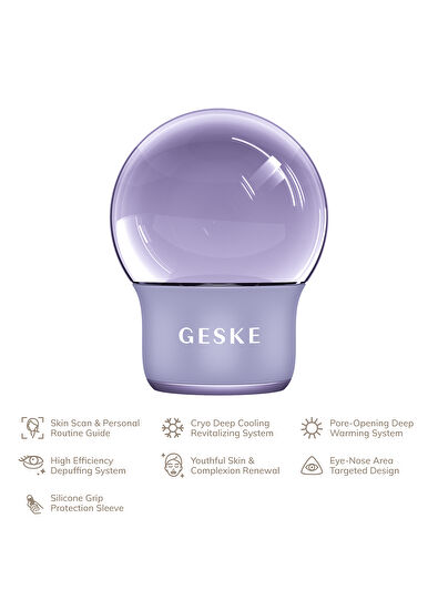 Geske Cool & Warm Face and Body Massager Mor 7'si 1 Arada Serin ve Sıcak Yüz ve Vücut Masaj Aleti - 5