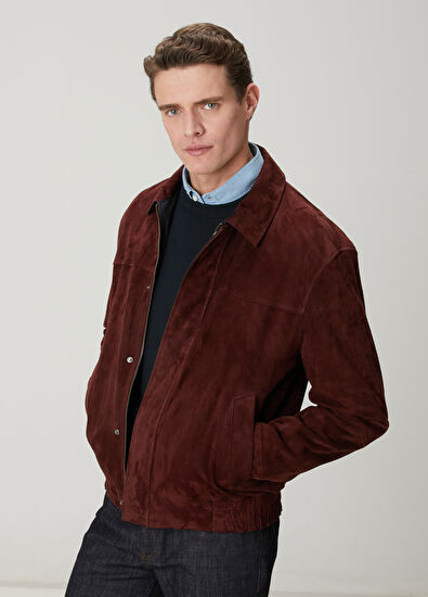 Beymen Club Burgundy Double-Sided Suede Jacket - 10