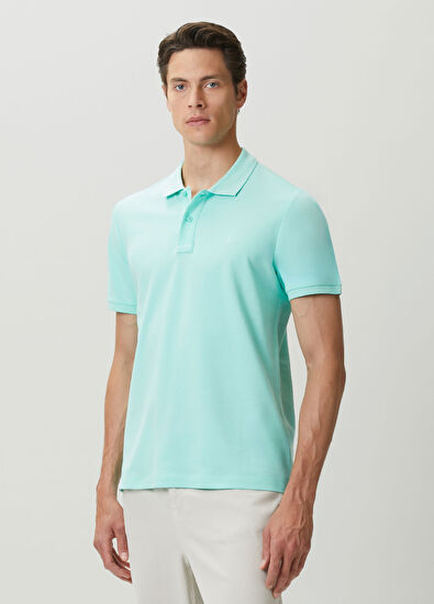 Beymen Club Su Yeşili Polo Yaka Düğmeli T-shirt - 3