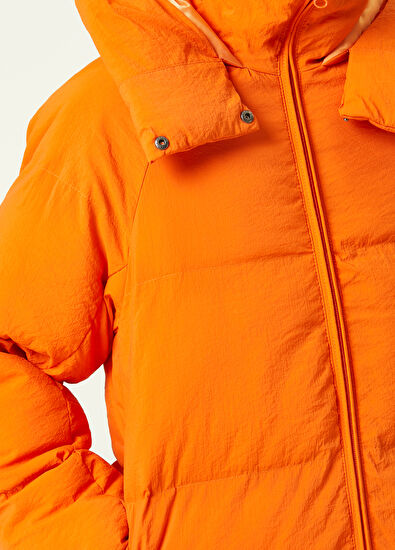 Beymen Club Turuncu Kapüşonlu Puff Mont - 4