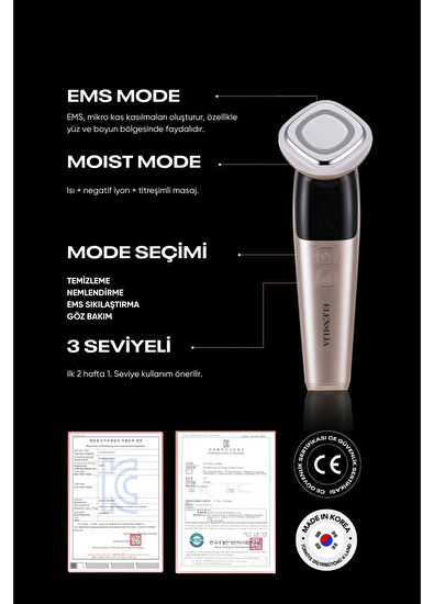 Elensilia  All In One Beauty Instrument 4 Modlu Kore Cam Cilt Bakım Cihazı  - 6