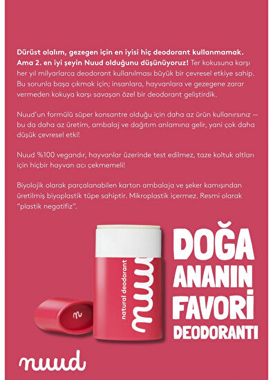 Nuud Biberiye x Sardunya Doğal Kokulu Stick Deodorant 45 gr - 5