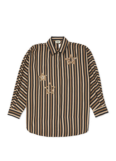 Beymen Club Brown Stone Embroidered Shirt - 7