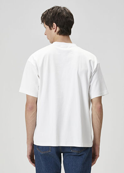 Drôle De Monsieur Beyaz Logo Baskılı T-shirt - 4