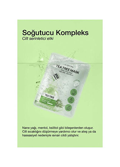 Dermal Tea Tree Çay Ağacı Kuru ve Yorgun Ciltler İçin Nemlendirici ve Canlandırıcı Kore Maskesi 23 gr 5 Adet - 3