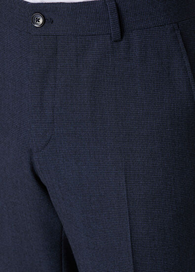 Beymen Club Pied De Poule Navy Blue Wool Suit - 10