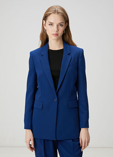 Beymen Club Lacivert Krep Blazer - 3