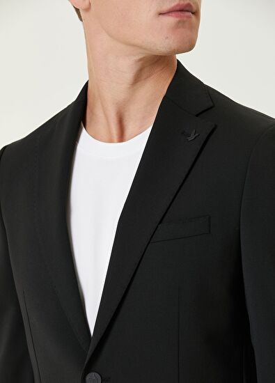 Beymen Club Slim Fit Siyah Diyagonal Dokulu Takım Elbise - 7