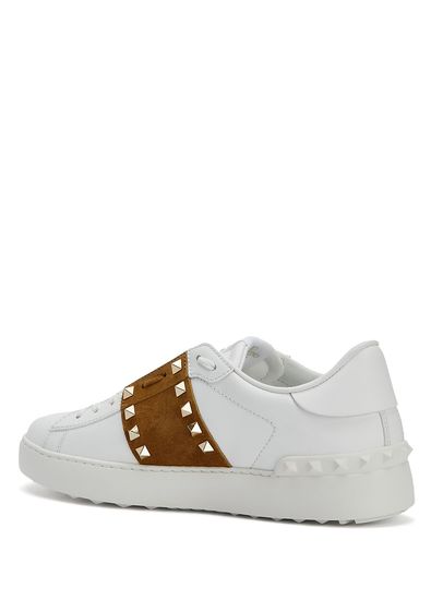 Valentino Garavani Rockstud Untitled White Women's Leather Sneakers - 3
