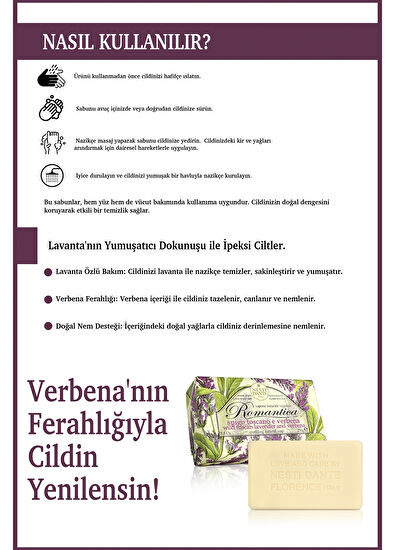 Nesti Dante Romantica Lavanta ve Mineçiçeği Vegan Cilt Bakım Sabunu 250 gr - 4
