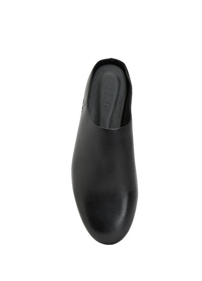 Beymen Club Black Women's Leather Slippers - 4