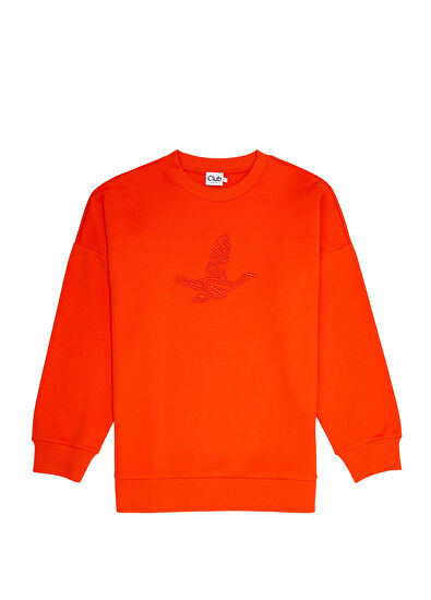 Beymen Club Oversize Coral Logo Embroidered Sweatshirt - 7
