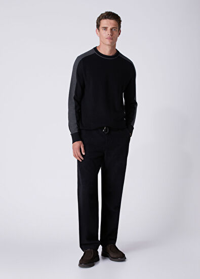 Beymen Club Black Anthracite Knit Detailed Sweater - 3