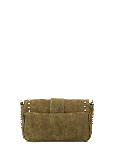 Beymen Club Khaki Women's Suede Crossbody Bag - 4