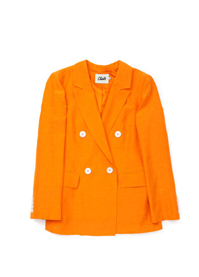 Beymen Club Turuncu Kırlangıç Yaka Kruvaze Blazer - 7