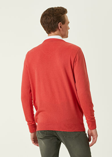 Beymen Club Kiremit V Yaka Yün Kazak - 4