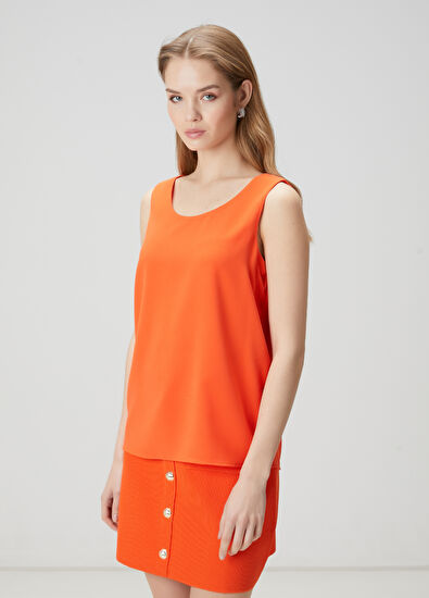 Beymen Club Turuncu Krep Bluz - 3