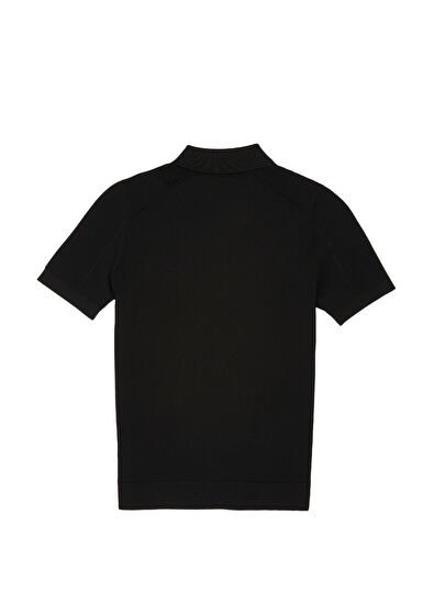 Beymen Club Black Polo Short Sleeve Sweater - 7