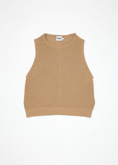 Beymen Club Bej Simli Triko Atlet - 7