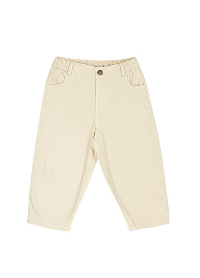 Patique Kids Ekru Gabardin Ceket Pantolon ve Sweatshirt Erkek Çocuk 3'lü Set - 5