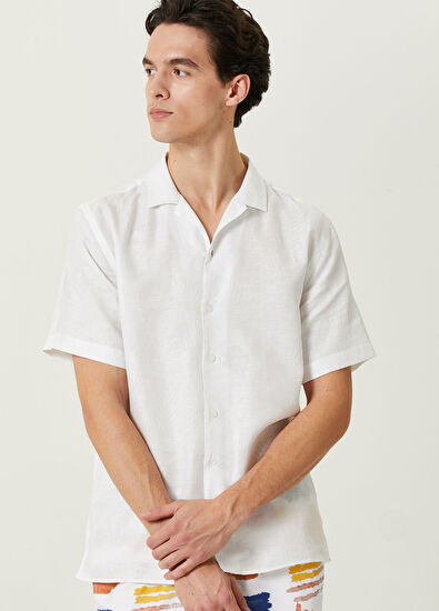 Network Beyaz Jakarlı Gömlek - 6