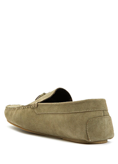 Beymen Club Haki Püskül Detaylı Erkek Süet Loafer - 3