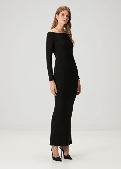 Luna B London Black Maxi Evening Dress - 3
