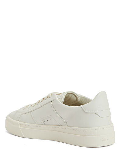 Beyaz Erkek Deri Sneaker - Görsel 5