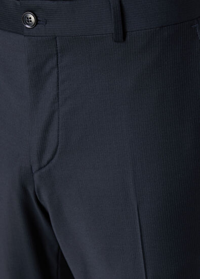 Beymen Club Black Pinstripe Pattern Wool Suit - 10