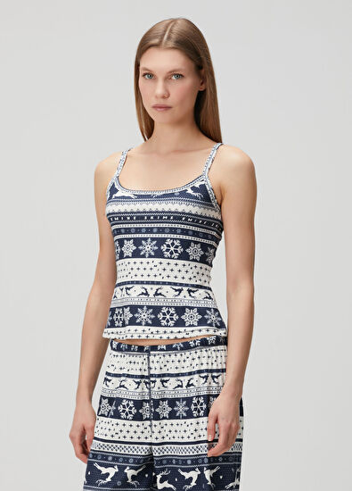 Skims Lacivert Pijama Üstü - 3