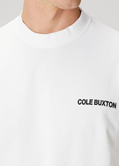 Cole Buxton White Logo Printed T-Shirt - 5