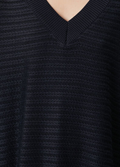 Beymen Club Oversize Navy Blue Wool Sweater - 6