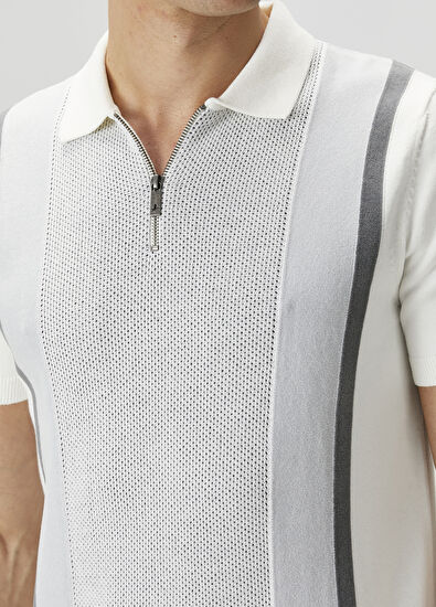 Beymen Club Kırık Beyaz Polo Yaka Kısa Kollu Triko - 6