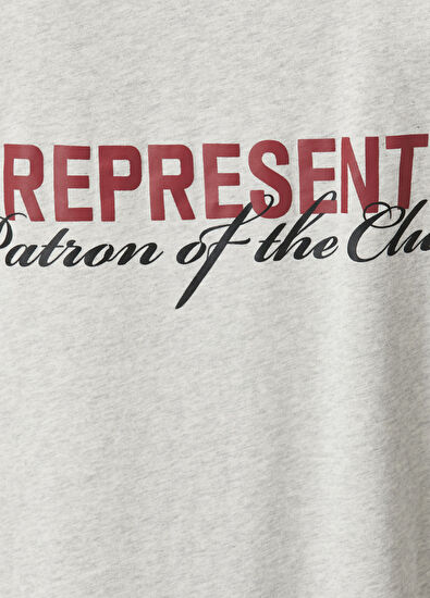 Represent Grey Logo Printed T-Shirt - 7