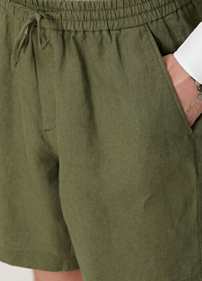 Beymen Club Gren Waist Corded Linen Shorts - 4