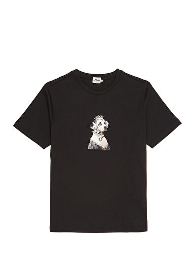 Beymen Club Siyah Dalmaçyalı İşlemeli T-shirt - 7