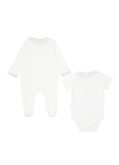 Ola Babies Flower Garden Patterned Baby Girl Jumpsuit Set - 3