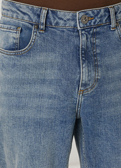 Beymen Club Mavi Yıkamalı Tapered Fit Jean Pantolon - 4