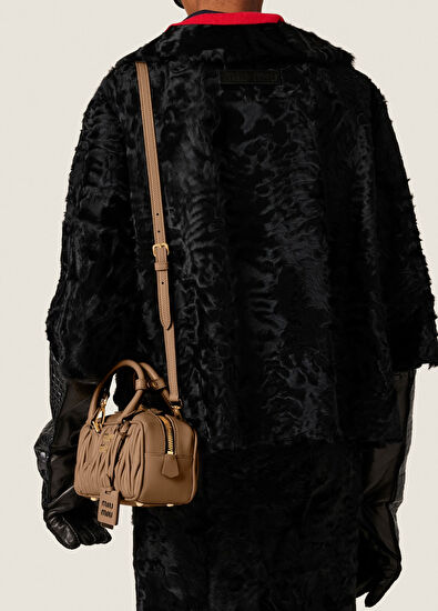 Miu Miu Arcadie Matelassé Brown Nappa Leather Women's Handbag - 6